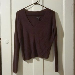 Eileen Fisher dark purple v-neck sweater